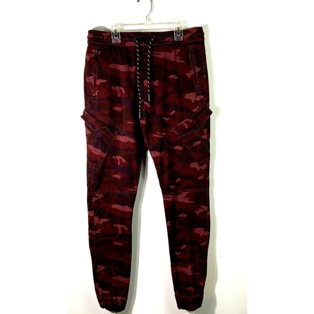 Mens Broken Threads‎ Skinny Jogger Camo Cargo Red M